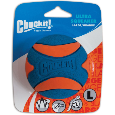 ULTRA SQUEAKER BALL LARGE 1PC CHUCKIT!
