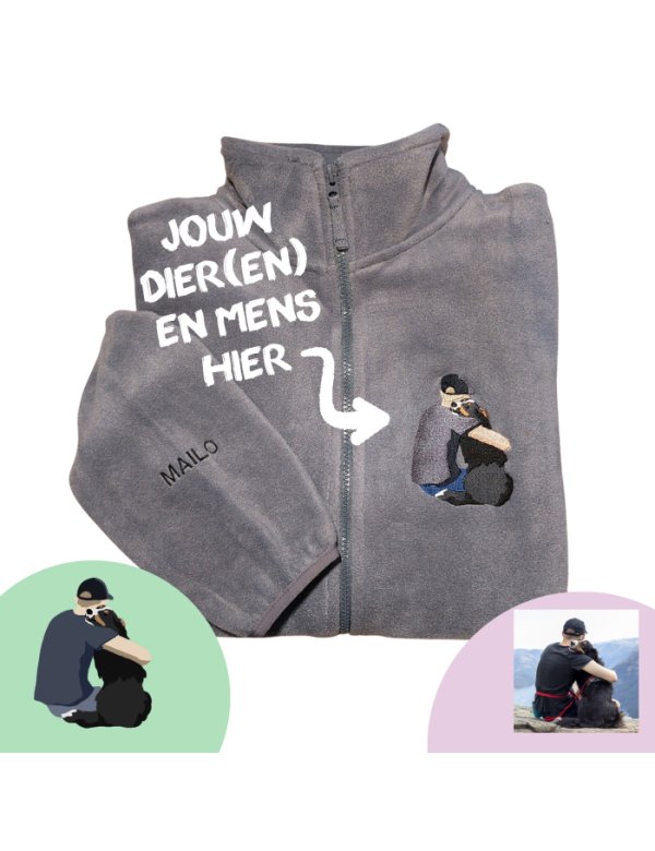 FLEECE VEST - EIGEN DIER(EN) + MENS