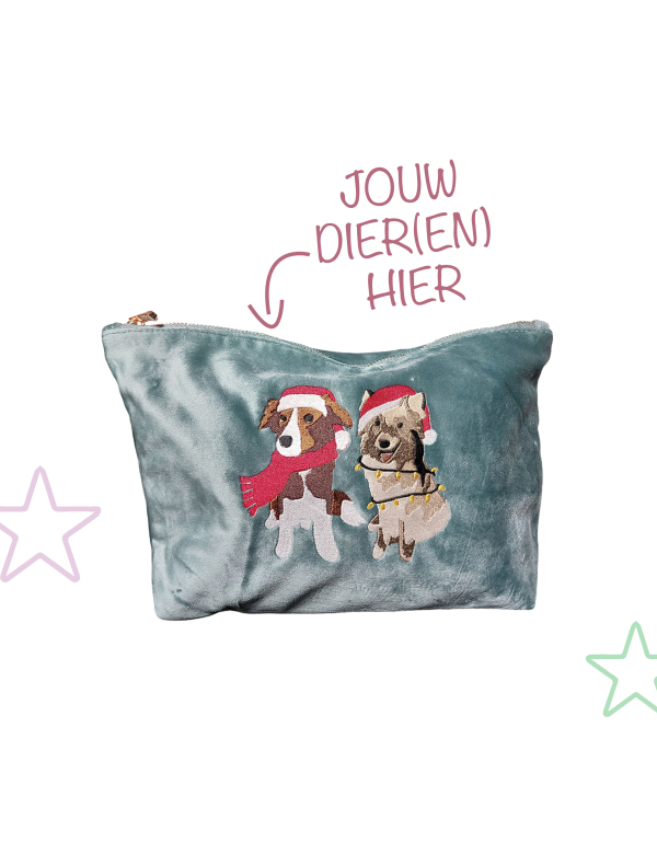 KERST VELVET ZAKJE - EIGEN DIER(EN)