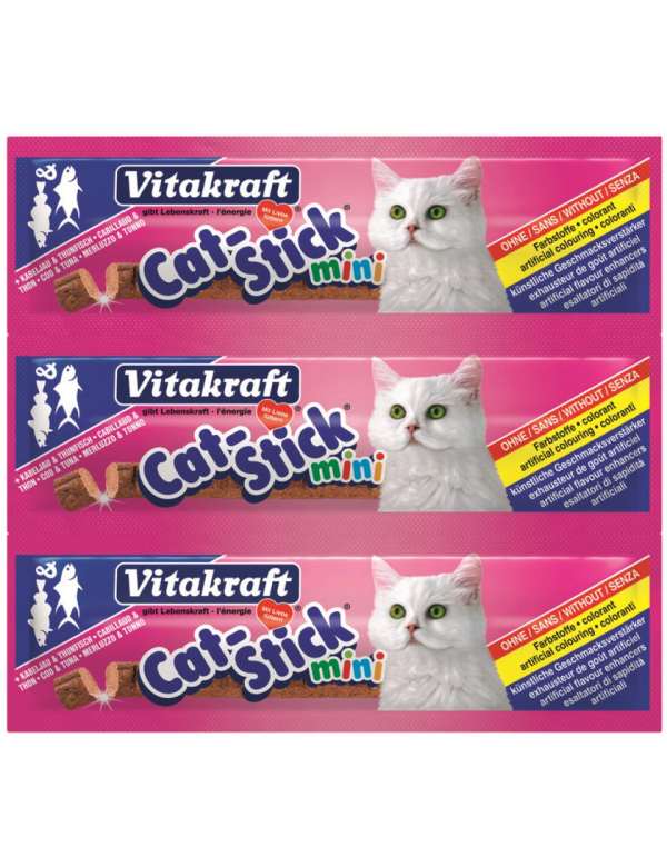 CAT STICK MINI KABELJAUW/TONIJN 3ST 