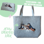FLEECE DEKEN + TAS NAAR KEUZE - EIGEN DIER(EN)