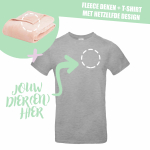 FLEECE DEKEN +  VOLWASSEN T-SHIRT - EIGEN DIER(EN)