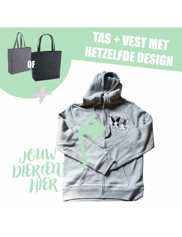 VOLWASSEN VEST + TAS - EIGEN DIER(EN)