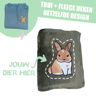 VOLWASSEN TRUI + FLEECE DEKEN - EIGEN DIER(EN)