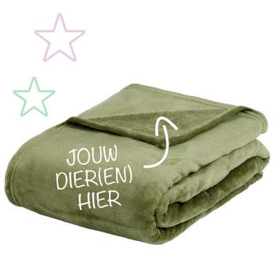 FLEECE KERST DEKEN - EIGEN DIER(EN) 