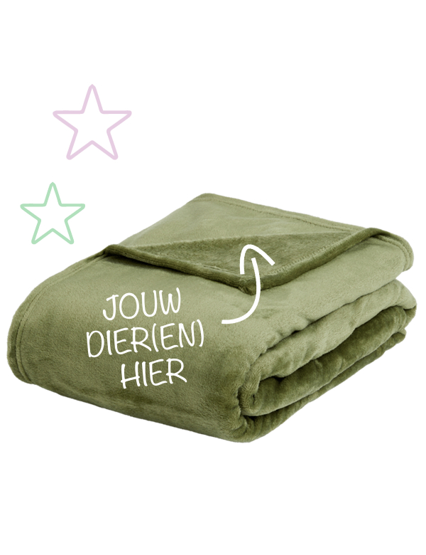 FLEECE KERST DEKEN - EIGEN DIER(EN) 