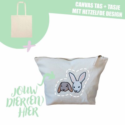 CANVAS TAS + TASJE - EIGEN DIER(EN)