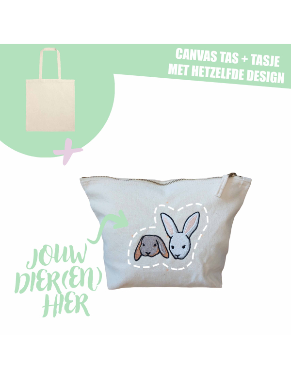 CANVAS TAS + TASJE - EIGEN DIER(EN)