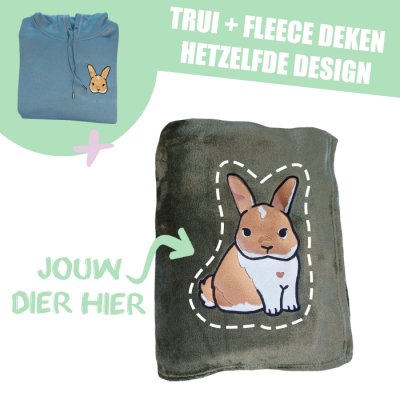 VOLWASSEN TRUI + FLEECE DEKEN - EIGEN DIER(EN)