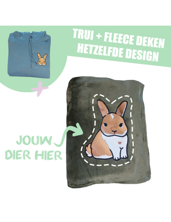 VOLWASSEN TRUI + FLEECE DEKEN - EIGEN DIER(EN)