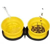 TVL DUBBEL REIS DRINKPOT+SLOWFEEDER - KIWI WALKER