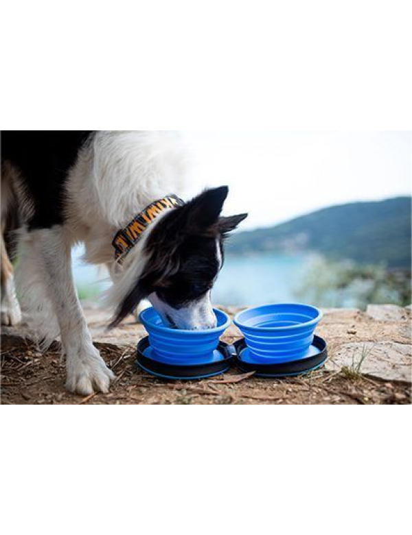 TVL DUBBEL REIS DRINKPOT+SLOWFEEDER - KIWI WALKER